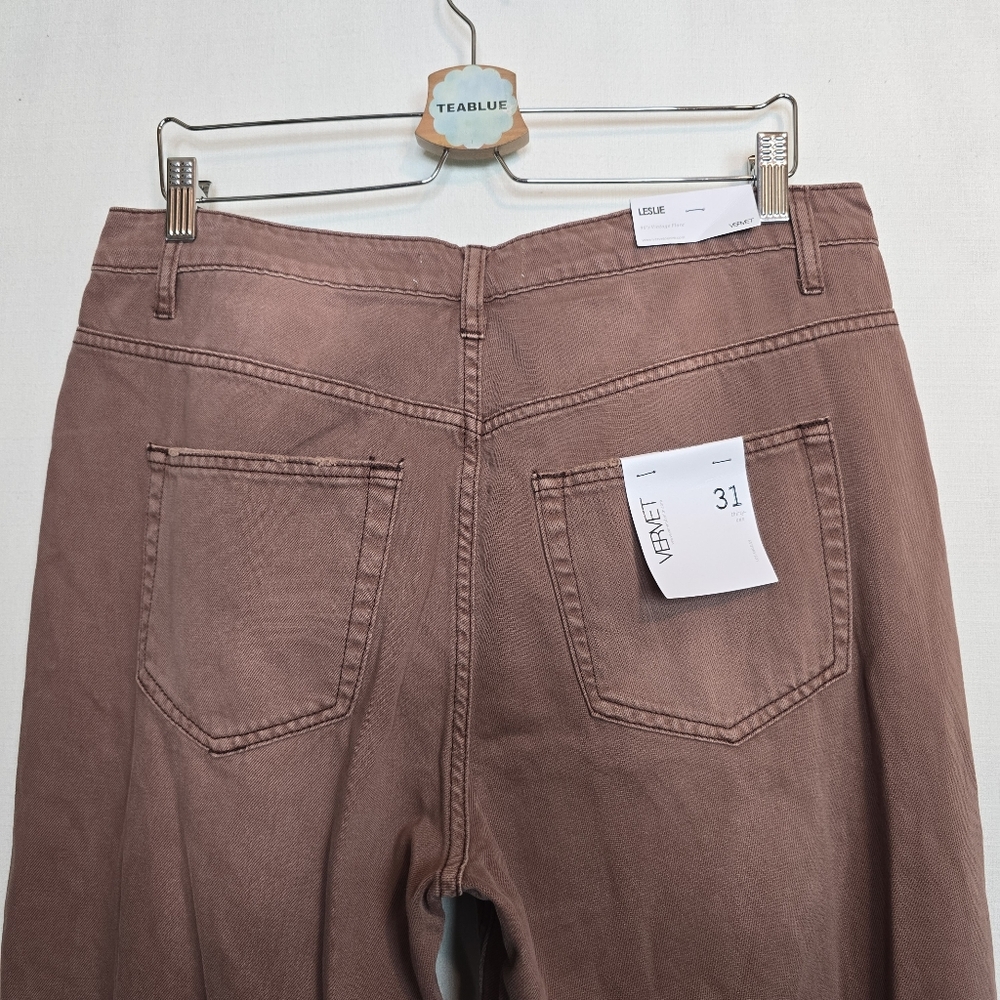 Vervet Leslie Super High Rise 90s Vintage Crop Flare Jeans 31 - Picture 10 of 13